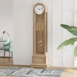 Hermle-Oak-Grandfather-Clock-in-Room