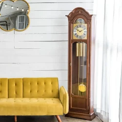 Hermle-Traditional-Grandfather-Clock-in-Room